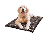 Welsti - Hundebett grosse Hunde - Hundematte - Hundekissen - Anti Rutsch Boden - Hundezubehör - Wasserabwaisend Beschichtung - Hundebett Waschbar - Tragbare - Hundematratze - XXL 130x90cm - Braun Gold