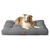 BEDSURE Hundekissen große Hunde waschbar - 111x89cm hundematratze wasserdicht XXL für große, mittelgroße Hunde Outdoor gepolstert Hundematte grau in 10cm Höhe, groß XL Hundebett für Haustiere