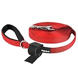 PETTOM Schleppleine für Hunde, 6m/10m/15m Robuste Hundeleine - Übungsleine mit Gepolsterten Griff, Trainingsleine Langlaufleine Langlebigem Nylon Übungsleinen Rot, 6m