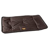 Ferplast Hundematte & Katzenmatte Mittel - Waschbares Hundebett - Hundekissen - Wasserdicht & Kratzfest - Matte für Hundehütten und Auto, Hundekorb - Jolly - 83 x 50 cm, M, BRAUN