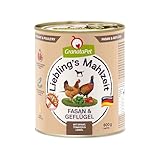 GranataPet Liebling's Mahlzeit Fasan & Geflügel, Nassfutter für Hunde, Hundefutter ohne Getreide & ohne Zuckerzusätze, Alleinfuttermittel, 6 x 800 g