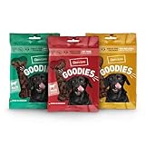 Chewies Hundeleckerli Mix - 3 x 200 g - Rind, Pansen, Geflügel Knöchelchen - Hundesnacks zuckerfrei & mit hohem Fleischanteil - Trainings-Leckerli für Ihren Hund (600 g)