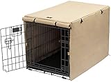 X-ZONE PET Abdeckung für Hundekäfige, Doppeltür, Polyester, passend für 61/76 / 91/107 / 121,9 cm Drahtkäfig, 61 cm, Hellbraun…