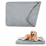 Hundebett Wechselbezug, Hundekissen Ersatzbezug, Bezüge für Hundebetten, Elastische Hundebett-Abdeckung,Wasserdichte Ersatzbezug für Hundebox Hundebett Grosse Mittelgroße Hunde,Haustierbedarf (M)