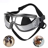 UV-Schutzbrille für Hunde; Einstellbar Hunde Sonnenbrille; Hundebrille Schützen Sie die Augen Ihres Hundes; Schutzbrille Wasserdicht Winddicht Antibeschlagbrille Augenschutz für Groß/Mittel Hund