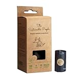 TSP Bio-abbaubare Hundekotbeutel - OK compost HOME zertifiziert - 100% heim-kompostierbar und biologisch abbaubar - Gross, Extra Dick (18µm)