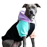 Spark Paws Hunde Hoodie Sweatshirt Pullover - Premium Qualität, weich, Komfortabel und passend für große Hunde, für alle Rassen - Kapuzenpullis, Fleece Sweater, Haustierkleidung - Cyber - 2XL