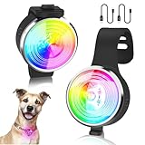 UMIONE Wasserdichtes LED Hundelicht mit 7 Farben blinkender Lichter, entwickelt für Hunde und Katzen (Geschenkbox mit zwei Stück).