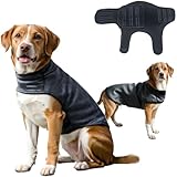 TOPSOSO Beruhigungswesten für Hunde Leichtes Acrylgewebe Anti-Angst Hundejacke Klettverschluss Lässt Sich Leicht Anbringen und Einstellen Hunde-Angstjacke Hundemantel für ängstliche Hunde Grau L