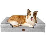 EHEYCIGA Orthopädisches Hundebett Grosse Hunde, Memory Foam Hundekorb Mittelgroße Hunde, Waschbar Hundesofa Wasserdicht rutschfest, Hundecouch mit Hohem Rand