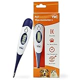 Digitales Haustierthermometer für Tierbesitzer von Hunden, Katzen, Pferd, Tierärzten, flexible Temperatursonde, inkl. Tierarzt-Diagramm