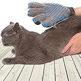 SSRIVER Haustier Fellpflegehandschuh - Sanfte Enthaarung und effiziente Massage für Hunde, Katzen und Pferde - Pet Mitt mit Bürsten für kurzes und langes Fell (1 Rechte Hand)