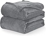 WAVVE Kuscheldecke Flauschig Decke Fleecedecke - Sofadecke 150x200 cm Warm Wohndecke Couchdecke, Grau Decke Weich Sofaüberwurf XL