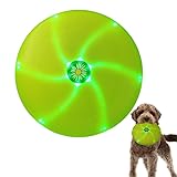 LED Dog Flying Disc Leuchtende Frisbee, 25 cm Hunde Flying Saucer Hundespielzeug Flying Disc, Hunde Scheiben für Hundetraining, Fangen, Spielen