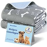 Baodan Waschbar Haustier-Urinunterlage, 2 Pack 90*60 cm Wiederverwendbare Welpenunterlagen Matte für Hunde, Schnell Absorbierend Puppy Pads für Hunde, Katzen, Meerschweinchen