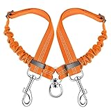 SlowTon Hunde leinen für 2 Hunde, Keine Verwicklung Doppelte Leine für Hunde Walking Training 360 ° Schwenkung Rotation Reflektierende Länge einstellbar Dual Two Dog Lead Splitter