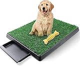 Hundetoiletten Hundeklo, GD-15 Hundetoilette mit Kunstrasen Welpentoilette Trainingsunterlage Hunde Toilette mit Gras Indoor Hundetöpfchen Töpfchenauflage für Kleine Mittelgroß Hunde