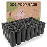 AiTodos® 600 Stück Hundekotbeutel, Schwarz, Geeignet zum Verlassen des Hauses, Kotbeutel für Hunde - 30 * 21,5 cm, Polyethylen-Material, Tragbar - Hunde Kotbeutel (40 Rollen, 15 pro Rolle)