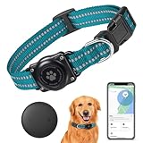 Hund GPS Tracker, Mini GPS Tracker Ohne Abo für Hunde, (nur IOS) mi t Wasserdichte Reflektierendes GPS Hunde Tracker Halsbänder, Tracking Standort von Haustieren, Arbeite mit Apple Find My (1 Pack)