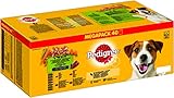 Pedigree Gemischte Selektion in Sauce – Hundenassfutter im Portionsbeutel – Hundefutter in Sauce mit Huhn – Rind – Truthahn & Lamm – Großpackung (40 x 100g)