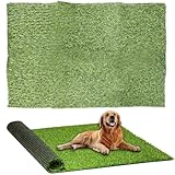 Asfrode Hundetoilette für Kleine Hunde, 40 * 60cm Hundeklo Kunstrasen, Wiederverwendbare Hundetoilette für den Innen- und Außenbereich, Trainingsunterlage für zuhause,Balkon,Rasen, Haustiertoilette