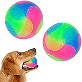 FineInno 2 pcs Groß Blinkender Ball Hundespielzeug Ball Hundeball Leuchtend Glow Ball Hundespielball Ball Spielzeug für Hundes und für Golden