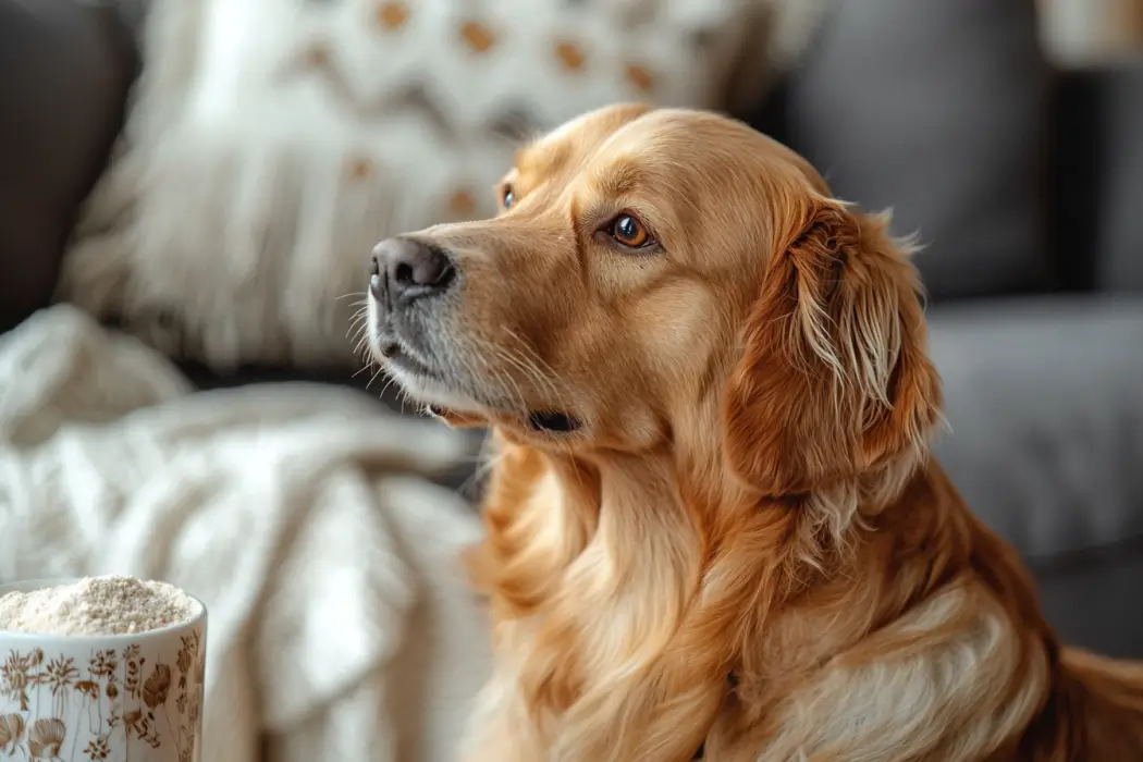 Flohpuder für Hunde Titelbild Hund Ansicht