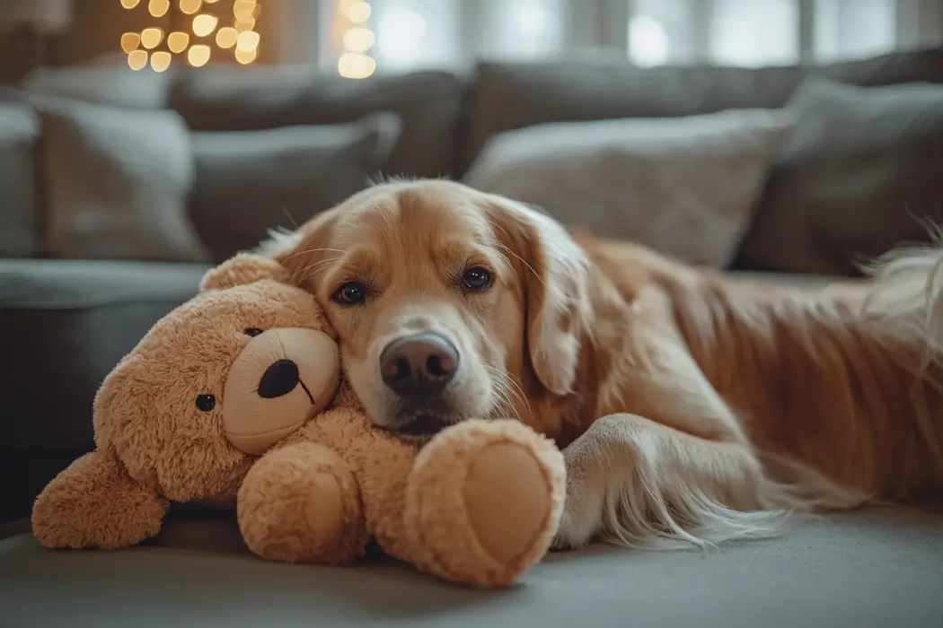 Golden Retriver mit Spielzeug